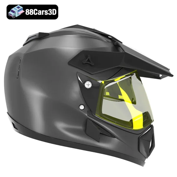 Off Road Helmet 3D Model Protective Gear for Rendering