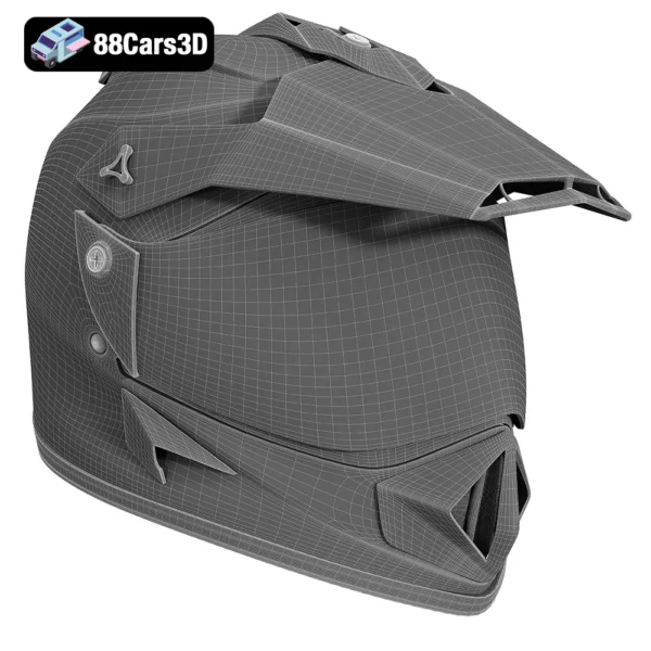 Off Road Helmet 3D Model Protective Gear for Rendering
