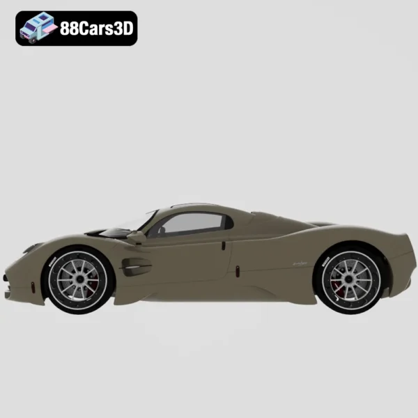 Pagani Utopia 2023 3D Model  Hypercar for Rendering