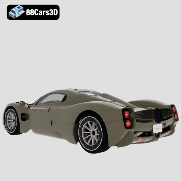 Pagani Utopia 2023 3D Model  Hypercar for Rendering