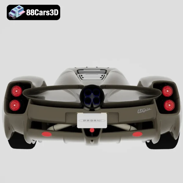 Pagani Utopia 2023 3D Model  Hypercar for Rendering