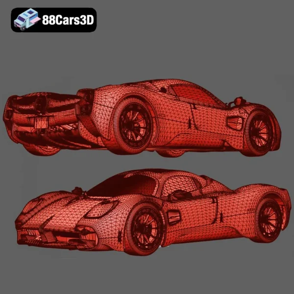 Pagani Utopia 2023 3D Model  Hypercar for Rendering