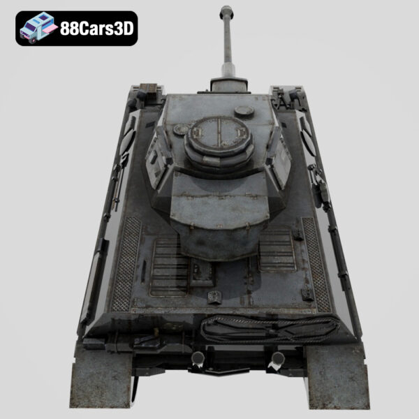 Panzerkampfwagen 3D Model German WWII Tank