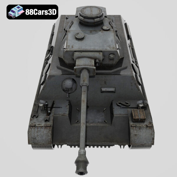 Panzerkampfwagen 3D Model German WWII Tank