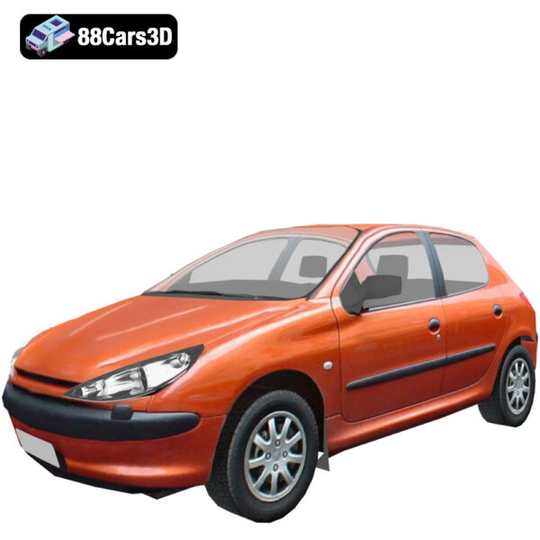 Peugeot 206 3D Model Compact City Hatchback