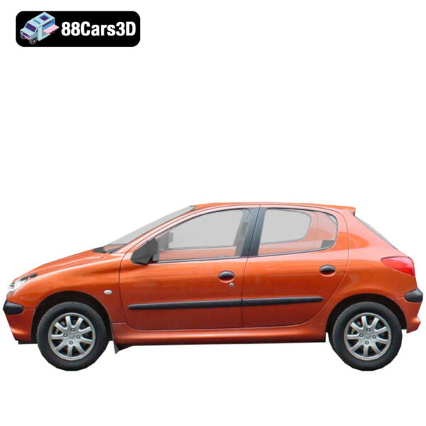 Peugeot 206 3D Model Compact City Hatchback