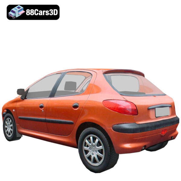 Peugeot 206 3D Model Compact City Hatchback