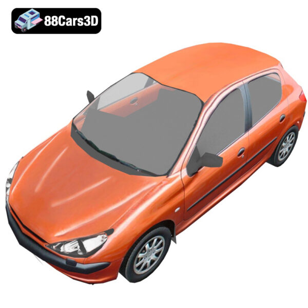 Peugeot 206 3D Model Compact City Hatchback