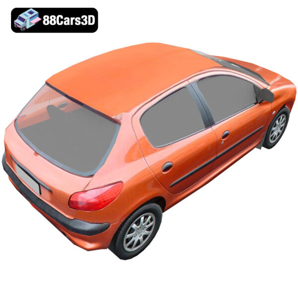 Peugeot 206 3D Model Compact City Hatchback