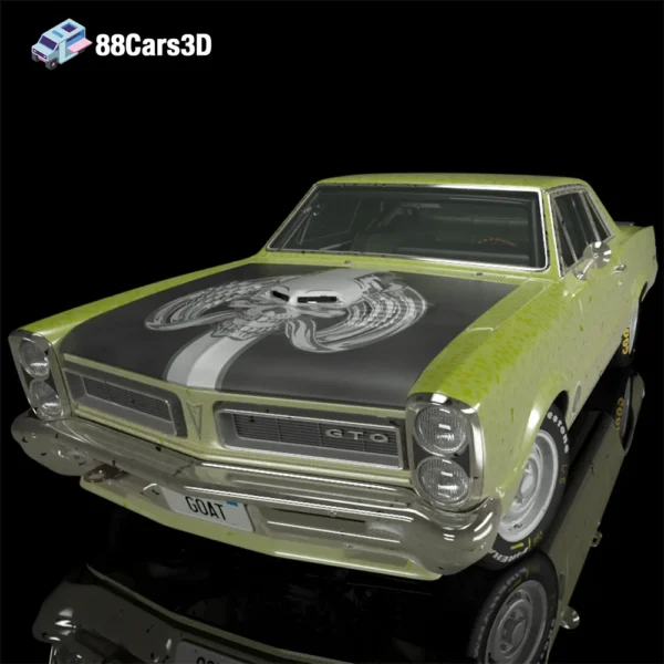 Pontiac GTO Turbo Freak 3D Model High-Performance Muscle Car for Rendering