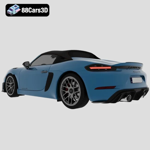 Porsche 718 Spyder RS-003 Porsche 718 Spyder RS 3D Model High-Performance Convertible Sports Car
