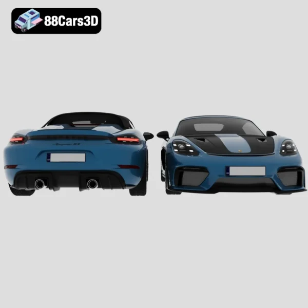 Porsche 718 Spyder RS-004 Porsche 718 Spyder RS 3D Model High-Performance Convertible Sports Car