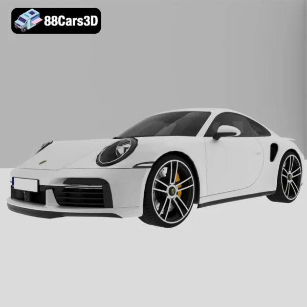 Porsche 911 Carrera Turbo S 3D Model High-Performance Sports Car