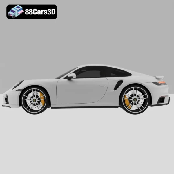Porsche 911 Carrera Turbo S 3D Model High-Performance Sports Car