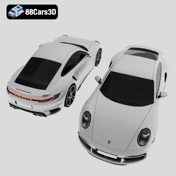 Porsche 911 Carrera Turbo S 3D Model High-Performance Sports Car