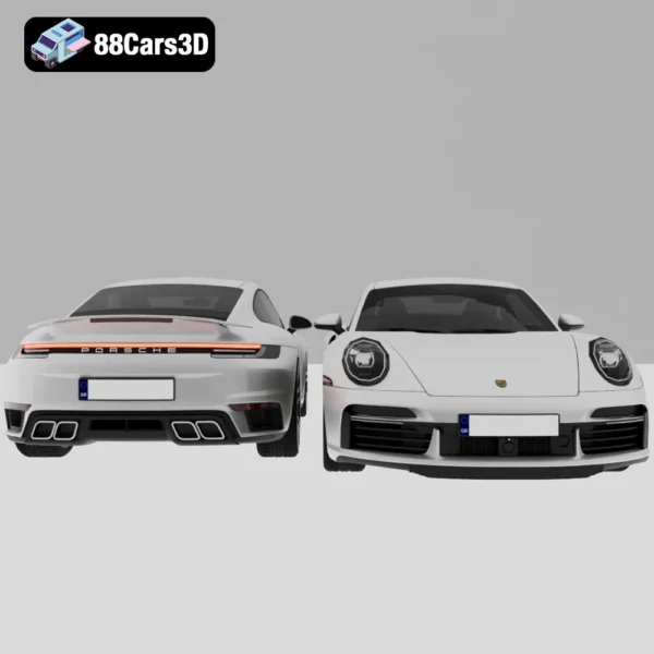 Porsche 911 Carrera Turbo S 3D Model High-Performance Sports Car