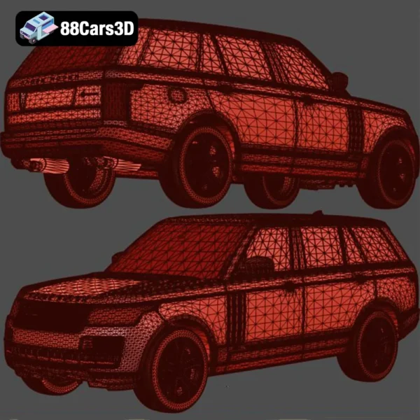 Range Rover SVA Dynamic LWB 3D Model Luxury Full-Size SUV for Rendering