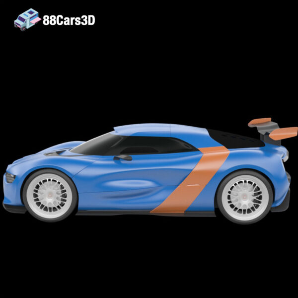 Renault Alpine A110 50 2012 3D Model Anniversary Concept Mid Engine Racer