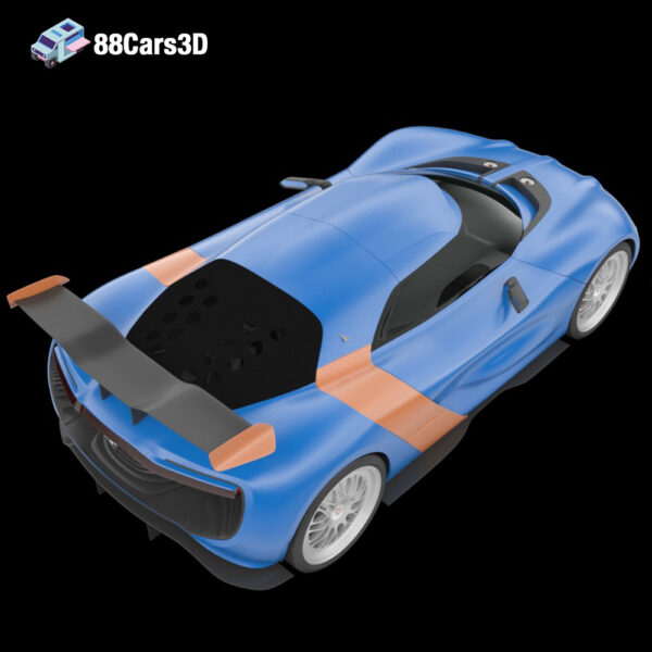 Renault Alpine A110 50 2012 3D Model Anniversary Concept Mid Engine Racer