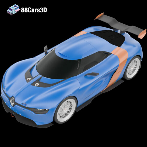Renault Alpine A110 50 2012 3D Model Anniversary Concept Mid Engine Racer