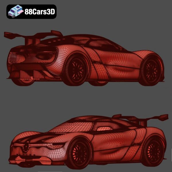 Renault Alpine A110 50 2012 3D Model Anniversary Concept Mid Engine Racer