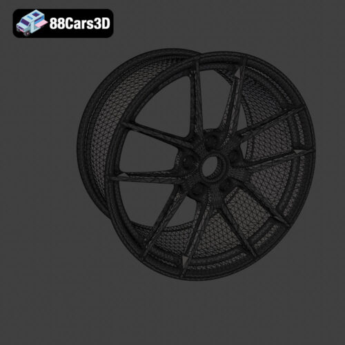 Rim V001 Sport Aluminum High Poly 3D Model Performance Alloy Wheel 3D Printable STL