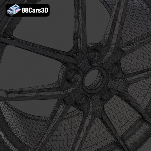 Rim V001 Sport Aluminum High Poly 3D Model Performance Alloy Wheel 3D Printable STL