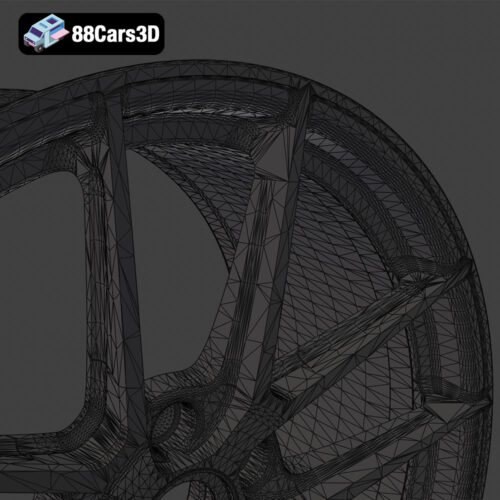 Rim V001 Sport Aluminum High Poly 3D Model Performance Alloy Wheel 3D Printable STL