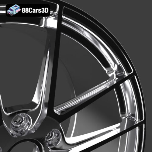 Rim V001 Sport Aluminum High Poly 3D Model Performance Alloy Wheel 3D Printable STL