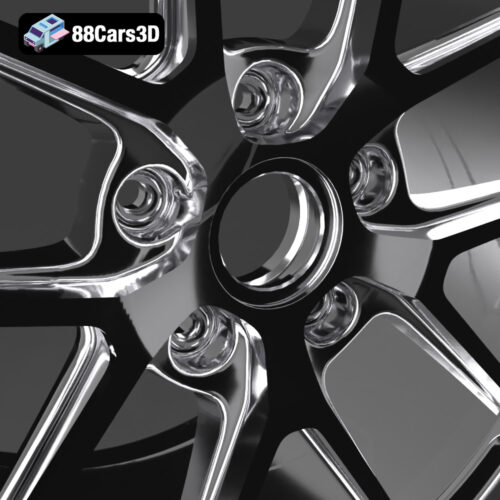 Rim V001 Sport Aluminum High Poly 3D Model Performance Alloy Wheel 3D Printable STL