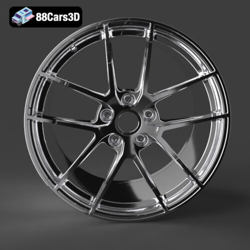 Rim V001 Sport Aluminum High Poly 3D Model Performance Alloy Wheel 3D Printable STL