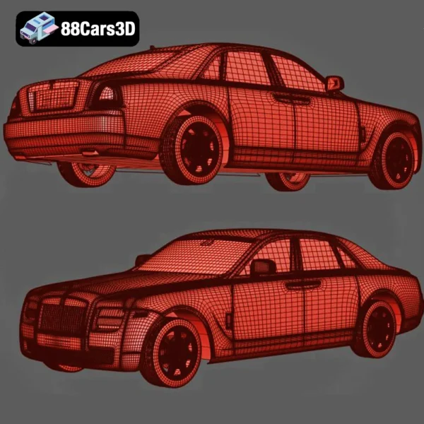Rolls Royce Ghost 3D Model Luxury Sedan for Rendering Simulation & Game Use