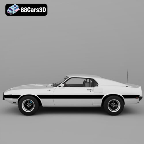 Shelby GT500 428CJ 1969 3D Model Classic American Muscle Car for Rendering, Simulation, and Game Development