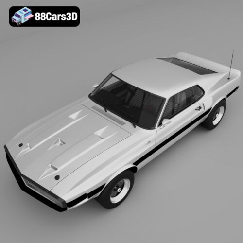 Shelby GT500 428CJ 1969 3D Model Classic American Muscle Car for Rendering, Simulation, and Game Development