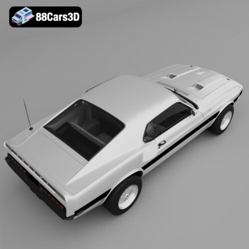 Shelby GT500 428CJ 1969 3D Model Classic American Muscle Car for Rendering, Simulation, and Game Development