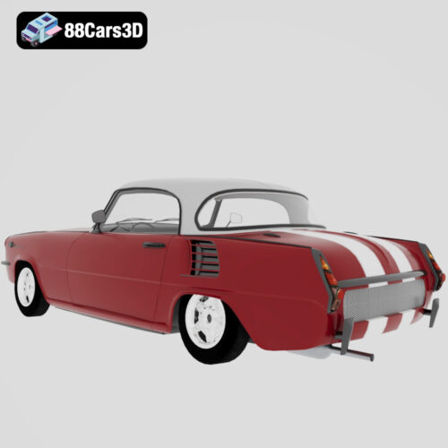 Škoda 1000 MBX 1966 3D Model Classic 2-Door Sedan