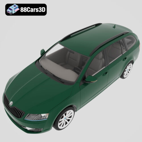 Škoda Octavia Combi 2019 3D Model Modern Family Estate Car