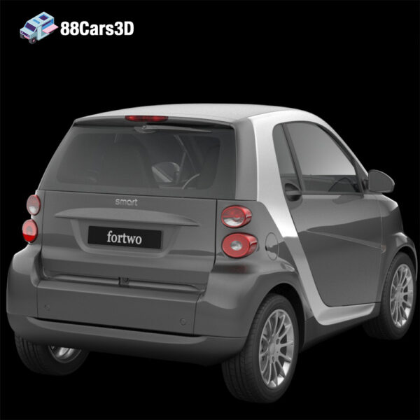 Smart ForTwo 2012 3D Model City Microcar