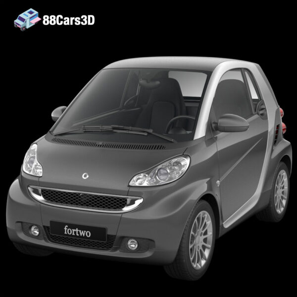 Smart ForTwo 2012 3D Model City Microcar