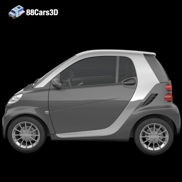 Smart ForTwo 2012 3D Model City Microcar