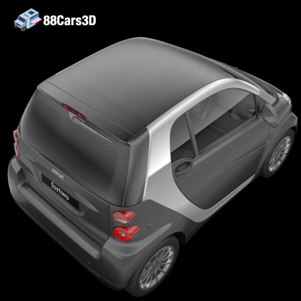 Smart ForTwo 2012 3D Model City Microcar