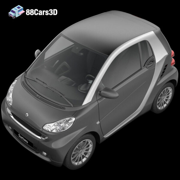Smart ForTwo 2012 3D Model City Microcar