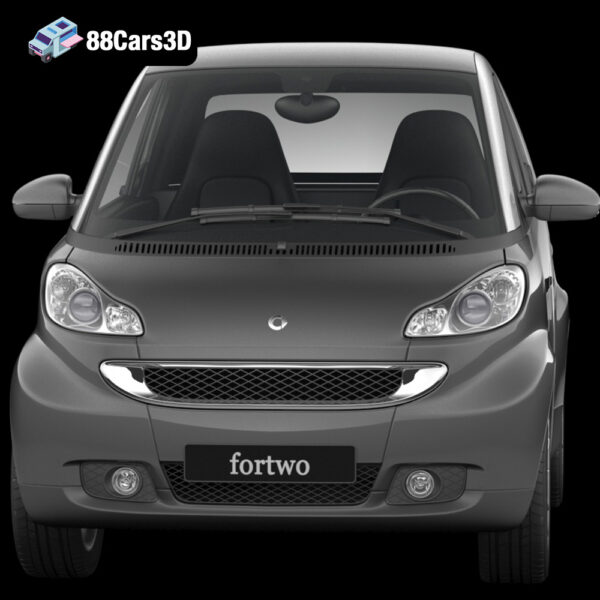 Smart ForTwo 2012 3D Model City Microcar