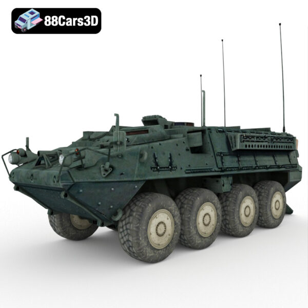Stryker 3D Model 8x8 Armored Infantry Carrier