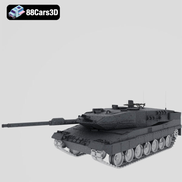Leopard Main Battle Tank 3D Model Modern Armored Vehicle