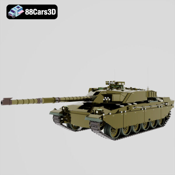 Challenger Main Battle Tank 3D Model Modern British Armor