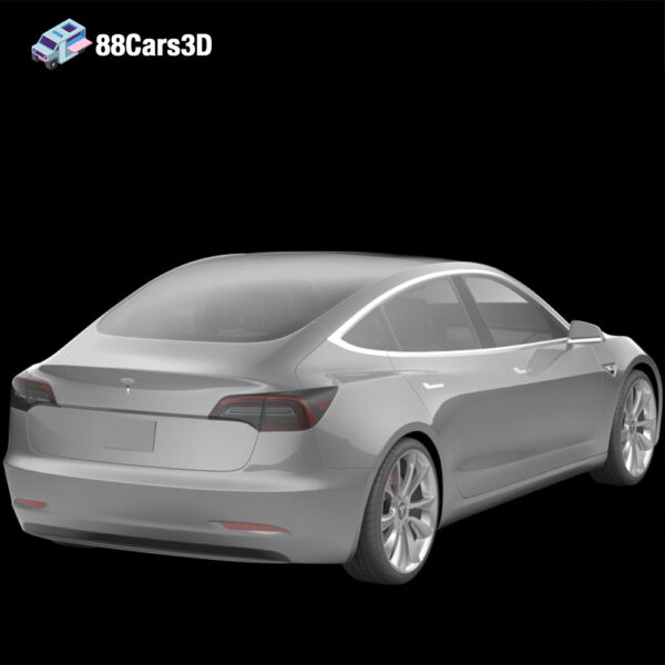 Tesla_Model_3_2018-001 Tesla Model 3 2018 3D Model Electric Sport Sedan