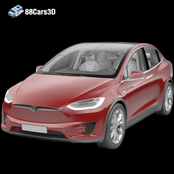 Tesla Model X 2017 3D Model Electric SUV