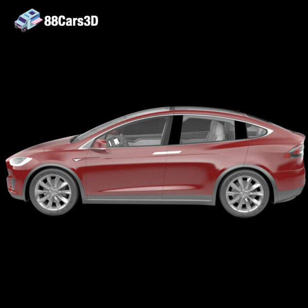 Tesla Model X 2017 3D Model Electric SUV