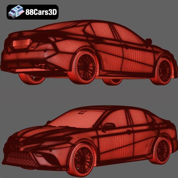 Toyota Camry_SE_2018-008 Toyota Camry SE 2018 3D Model Sporty Midsize Sedan